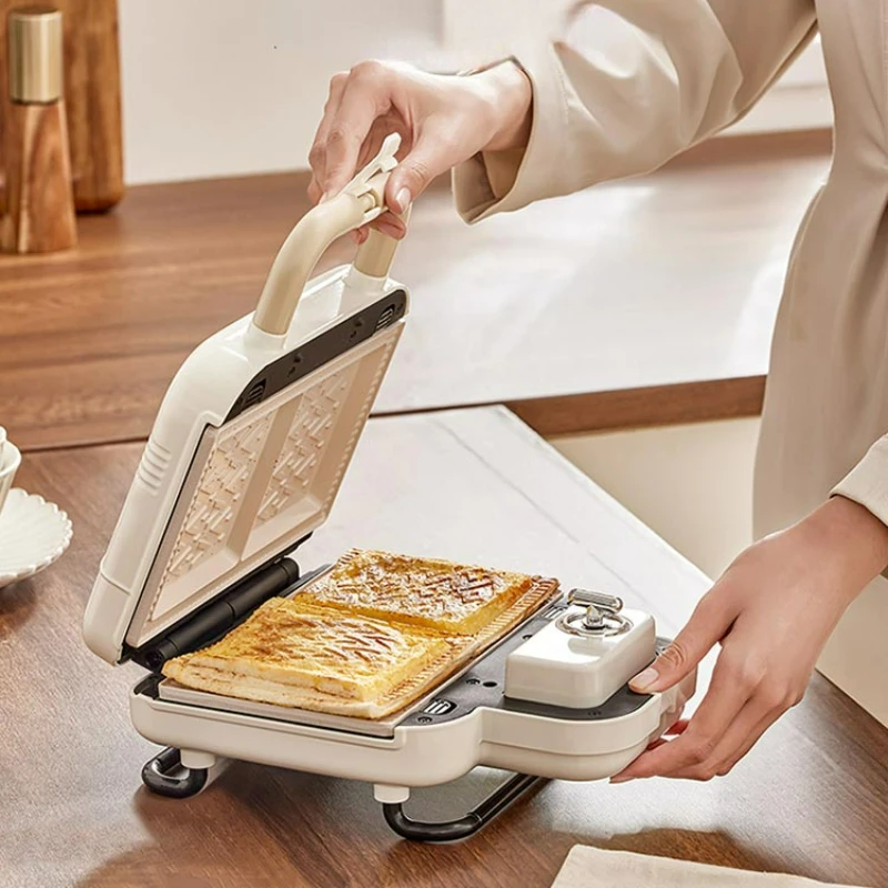Retro Style Ceramic Baking Tray Double Plate Sandwich Breakfast Machine, Timing Multi-function Waffle Maker ,  Bread Makers 5