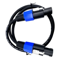 Premium Heavy - Duty 12AWG Twist Lock Audio Speaker Cable - Male to Male Connectors, Multiple Length Options - 1M (B)
