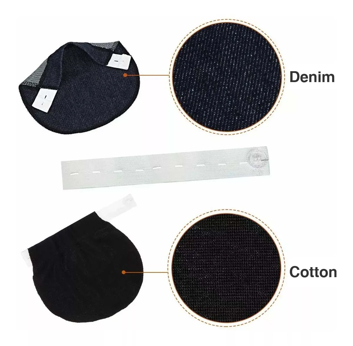 5Pcs Pregnancy Adjustable Extender Waist Band Pants Jeans Elastic Waistband Belt with Extend Button Garment Accessories 6
