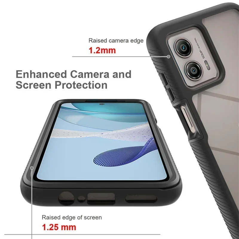 5G Crystal Clear Protective Case with Bumper and PET Front Film