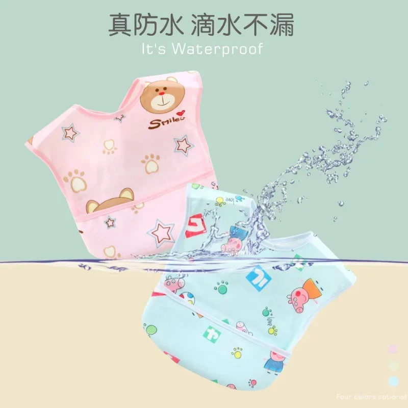 

Baby saliva towel for infants and toddlers waterproof and anti-fouling eating bib rice pocket anti-vomiting milk