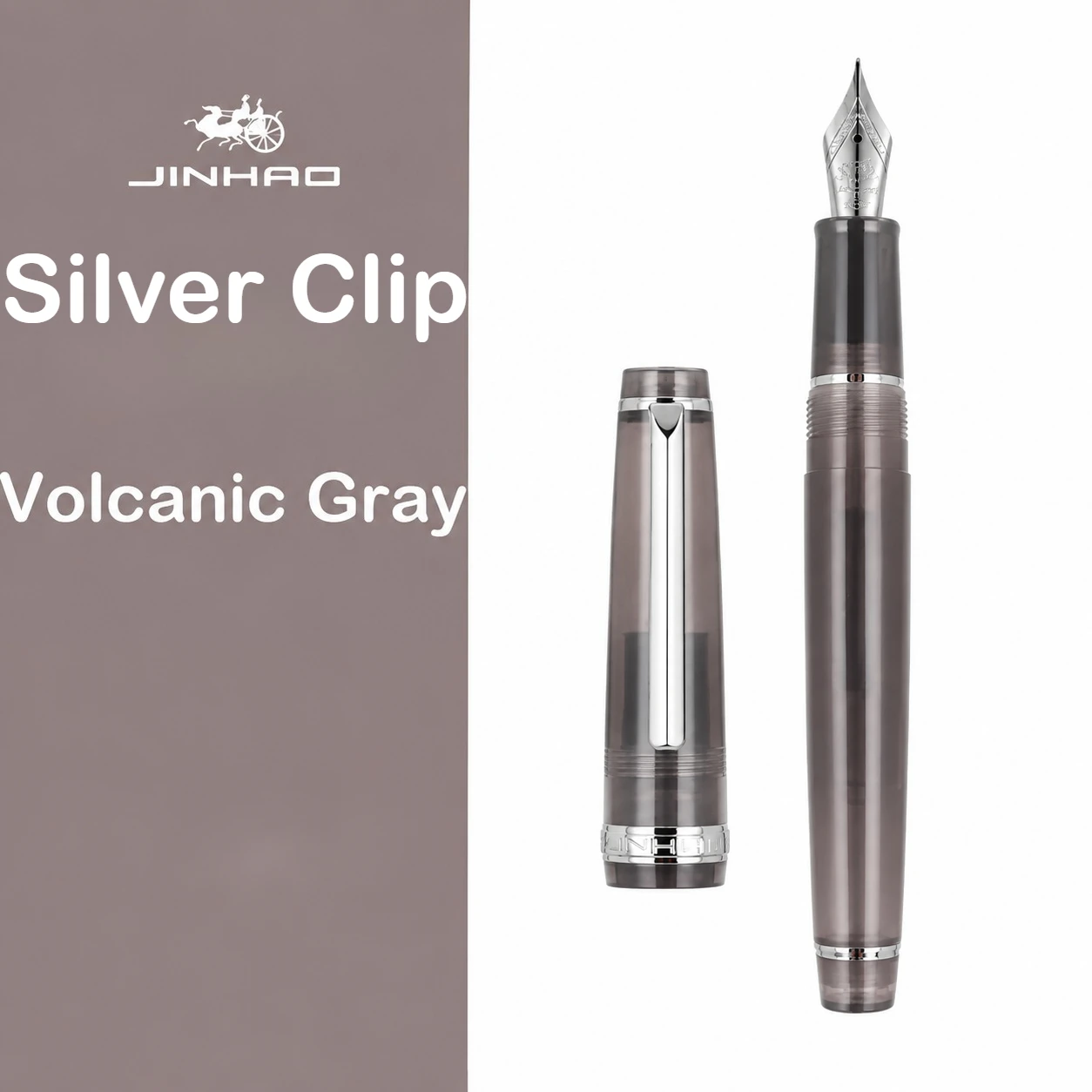 Elegant Silver Clip Luxury Fountain Pen with Extra Fine Nib – Premium Writing Instrument for Office & School Supplies