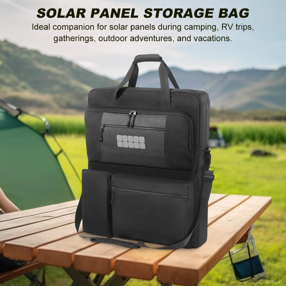 Solar Board Protective Handbag Waterproof Portable Protection Shoulder Bag Large Capacity for Portable Solar/BLUETTI 100W & 200W