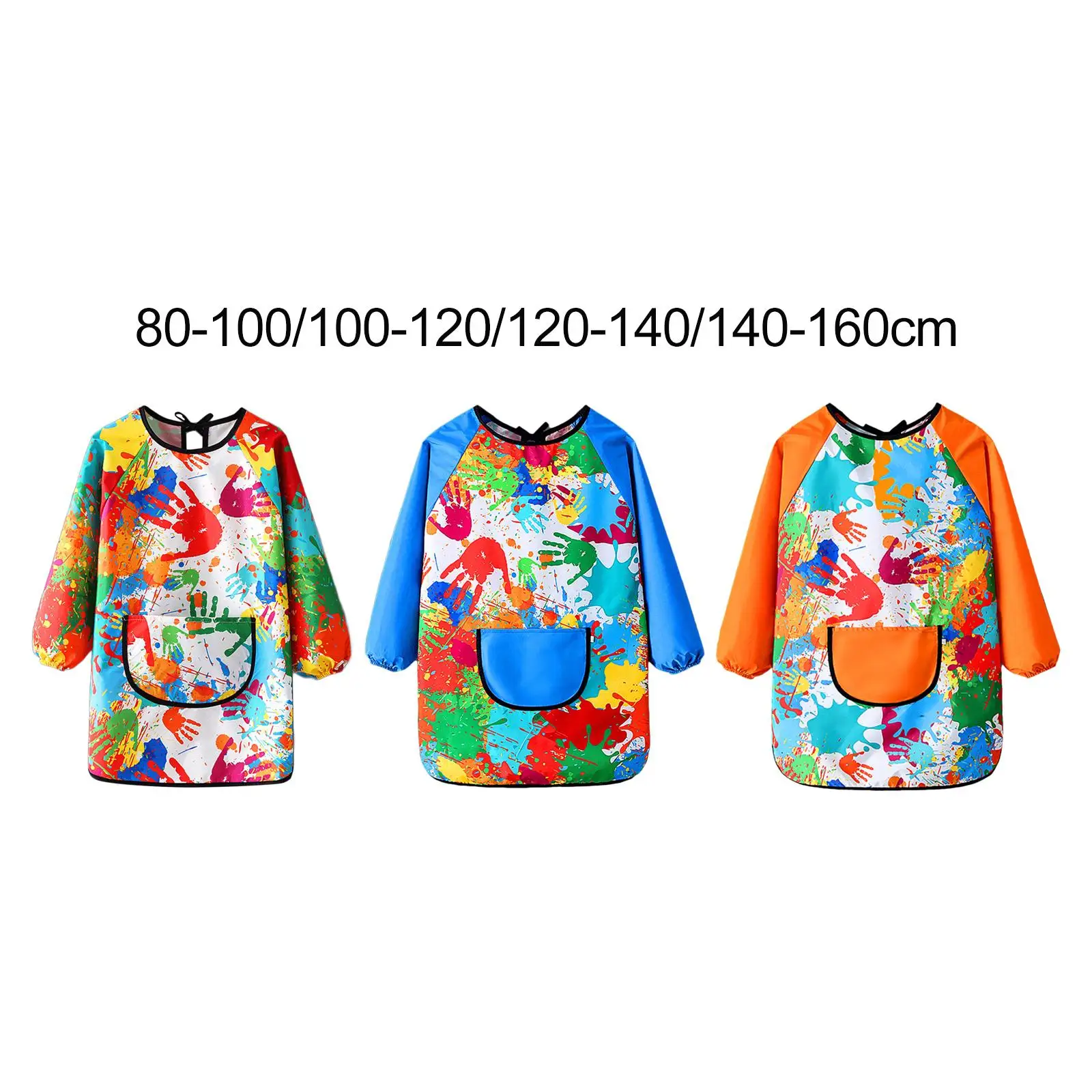 Kids Art Smock Easy to Clean Comfortable Baby Eating Bib Paint Smock Painting