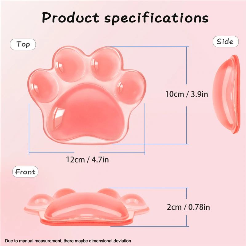 Rests, Suporte Almofada, Cartoon Silicone Cat Paw Wrist Pad