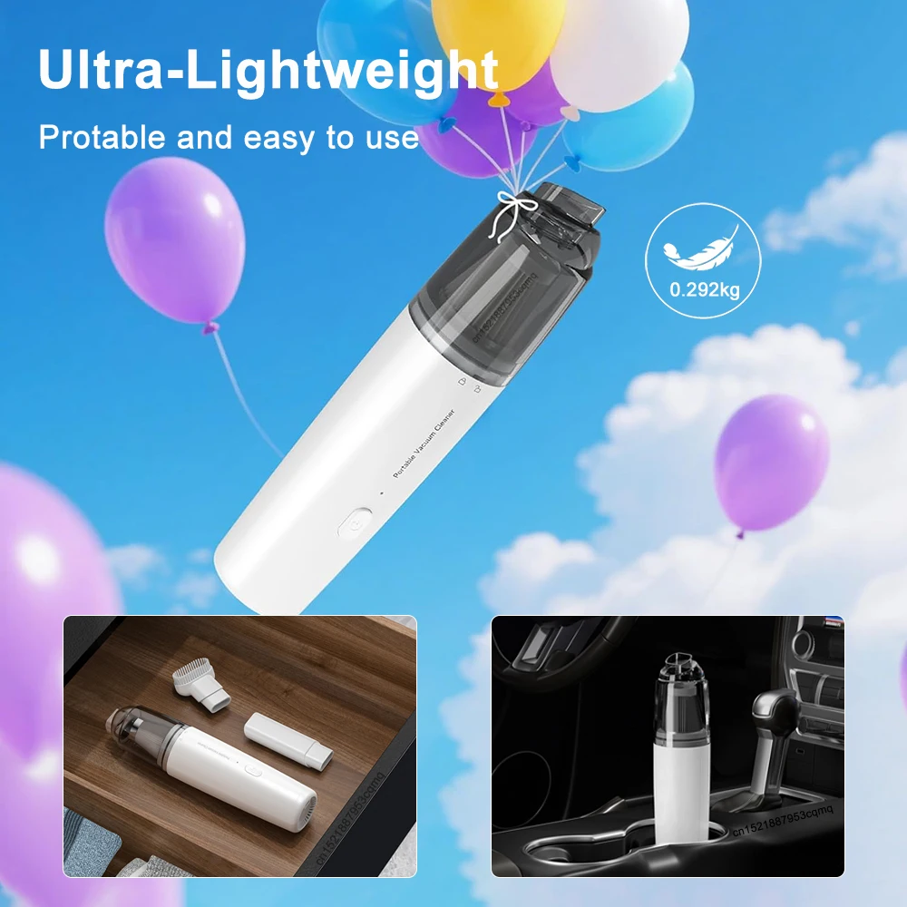 Car Vacuum Cleaner 13000PA Strong Suction Vacuum Cleaner USB Rechargeable Handheld Portable Car&Home Wireless Vacuum Cleaner 5