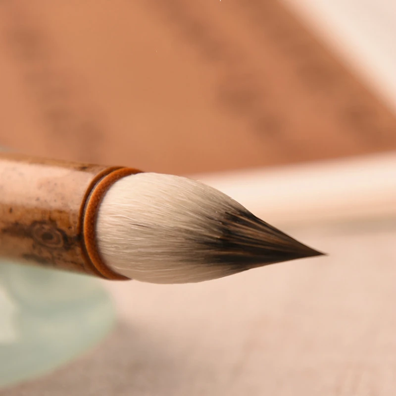 

Copy Scriptures Calligraphy Brush Chinese Woolen Hair Purple Rabbit Hair Brush Chinese Calligraphy Regular Script Writing Brush