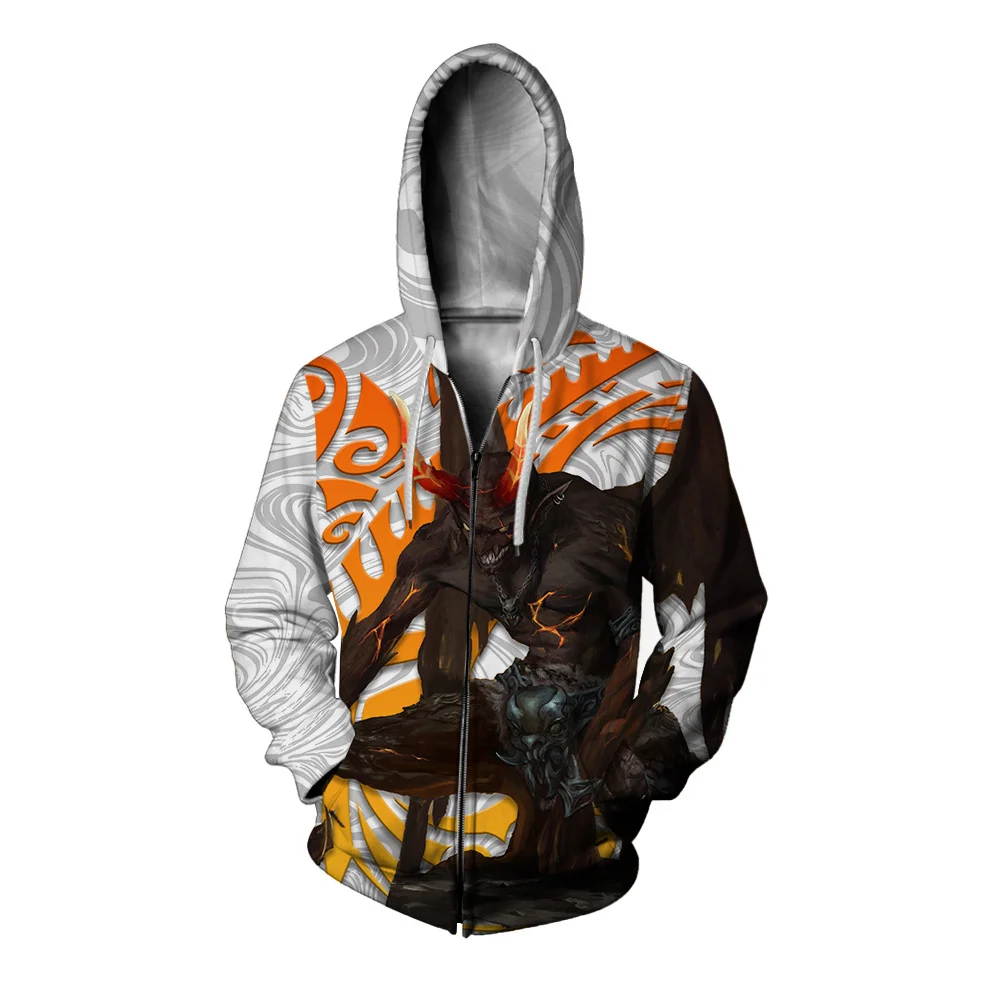 thumbnail image 1 of Sudadera con capucha para hombre de otoño, ropa gótica para hombre, sudaderas con capucha estilo hip hop con cremallera, sudadera con capucha con estampado de monstruo para hombre, ropa Y2k, 1 of 4