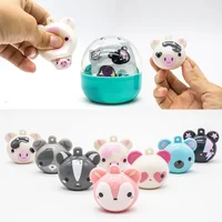 Gashapon Capsule Toys Moj Moj Squeeze Stress Relief Fidget Balls Cute Animal Pendants Keychains Children Gifts 1
