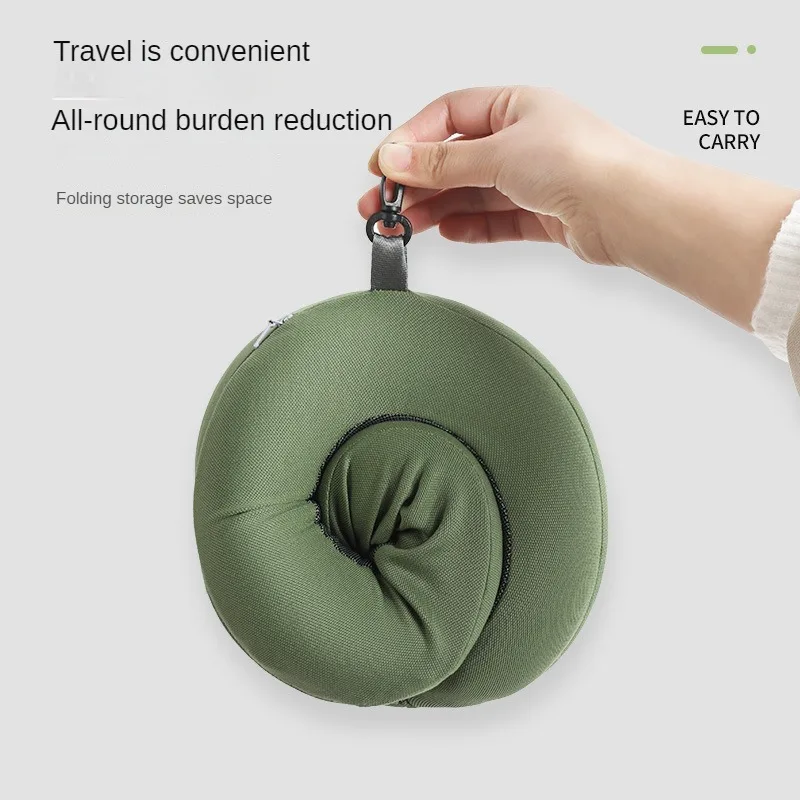Travel Airplane U-shaped Pillow Memory Foam Neck Pillow Office Nap Artifact Can Store Lunch Break Neck Pillow