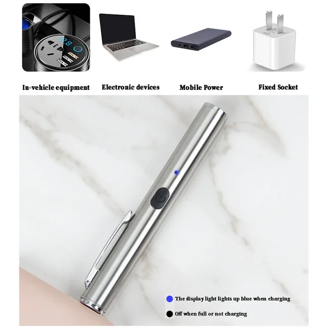 Veterinary USB Rechargeable Fluorescent Cat Moss Detection Light Waterproof Flashlight Ultraviolet Light Cat Moss Tinea Light 4