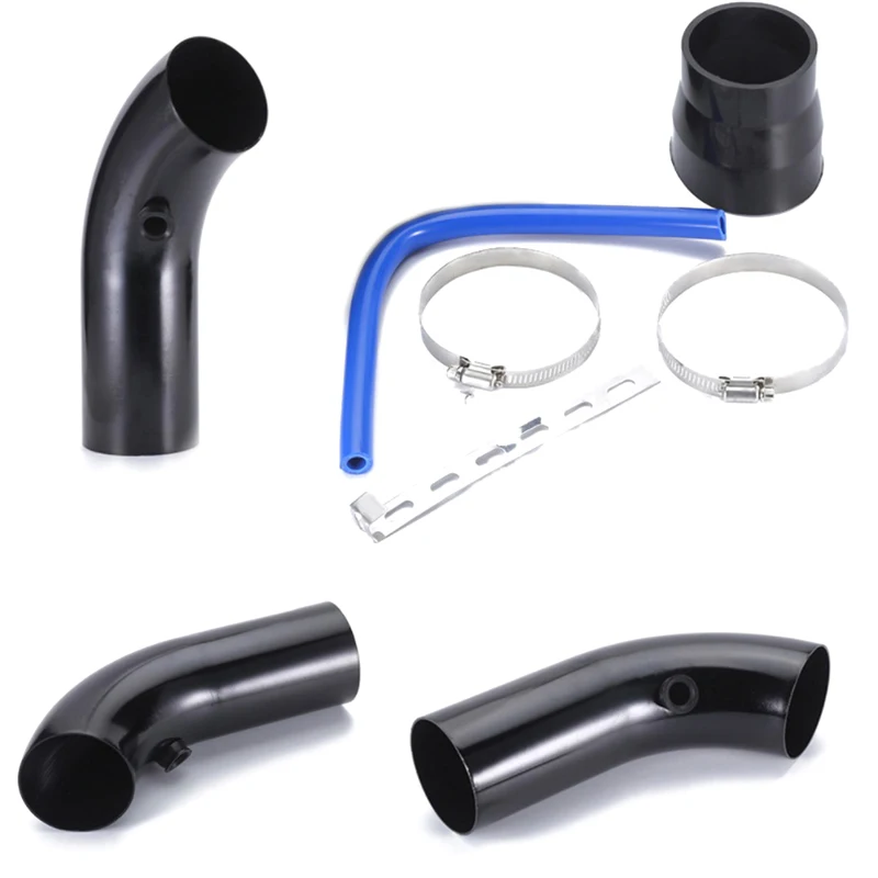 New 76mm Car Refitted Winter Mushroom Head Air Filter Intake Pipe Filter High Flow High Cold Air Aluminum Pipe Kit