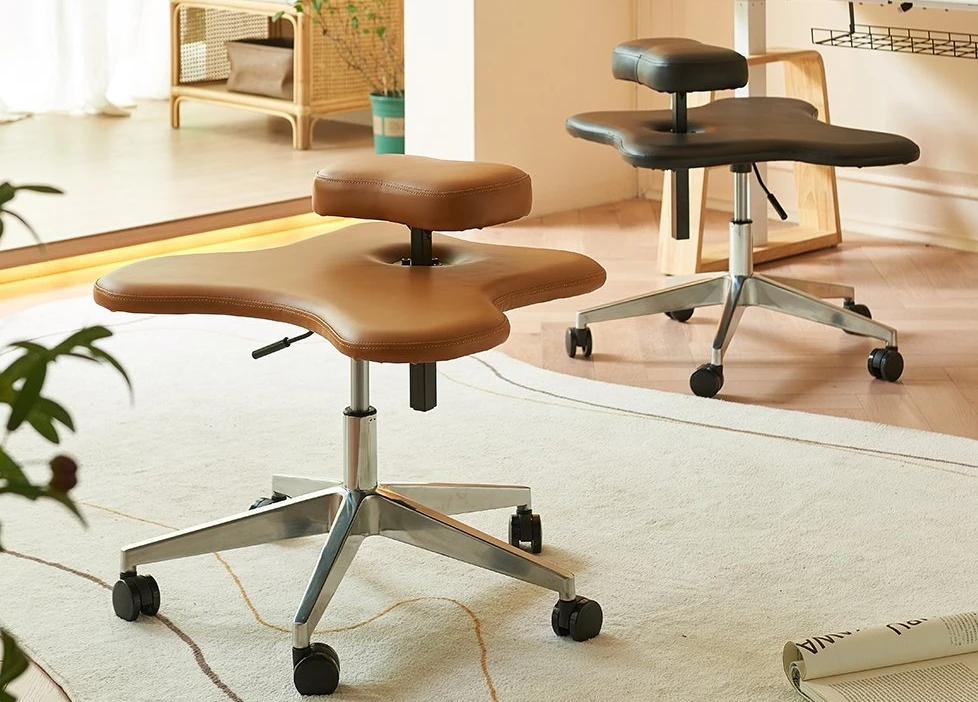 Chaise de bureau à jambes croisées, mobilier ergonomique à genoux