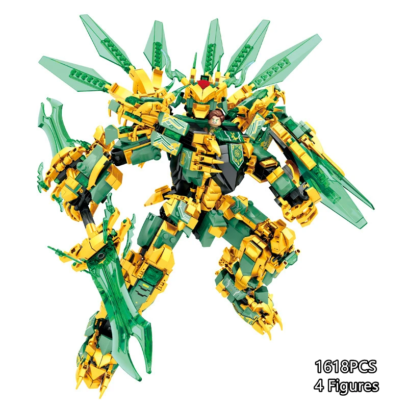 1618PCS Ninja Lloyd's Titan Mech Building Blocks KAI JAY ZANE