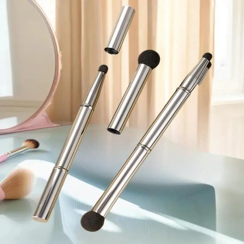 Double Ended Makeup Brush Set Detachable Travel Contour Concealer Brush Eyeshadow Blending Contouring Brush Face Cosmetic Tools
