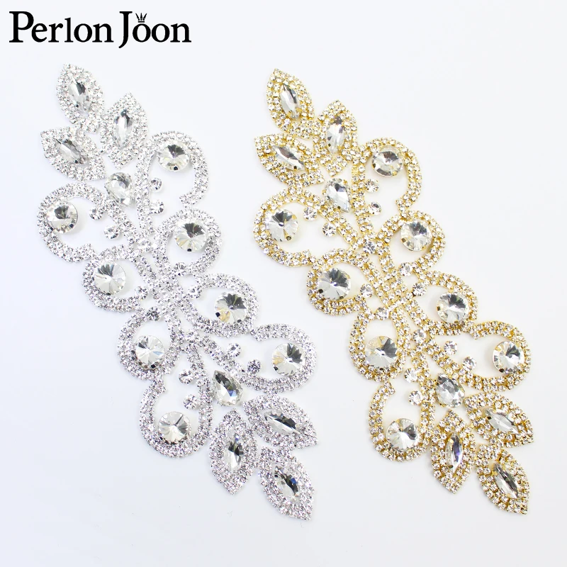 19*7,5 cm DIY Kristall applikation Strass Patches Dekoration für das Hochzeits kleid Nähen Kleidung Accessoires yhz003