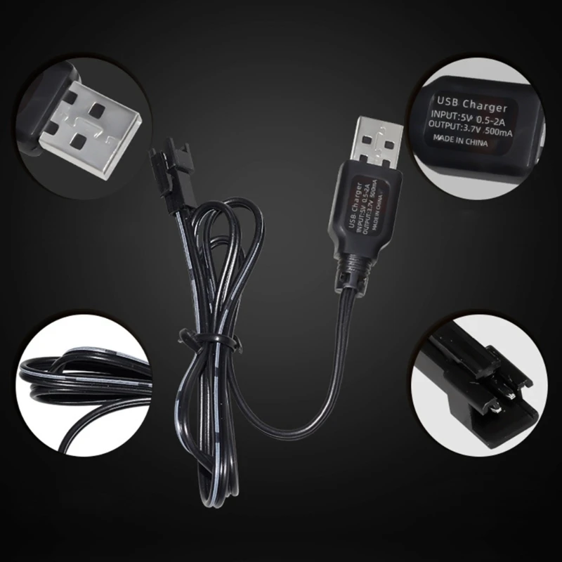 J6PA Portables 3.7V 500mAh USB Charging Cable 18650 and 14500 Batteries
