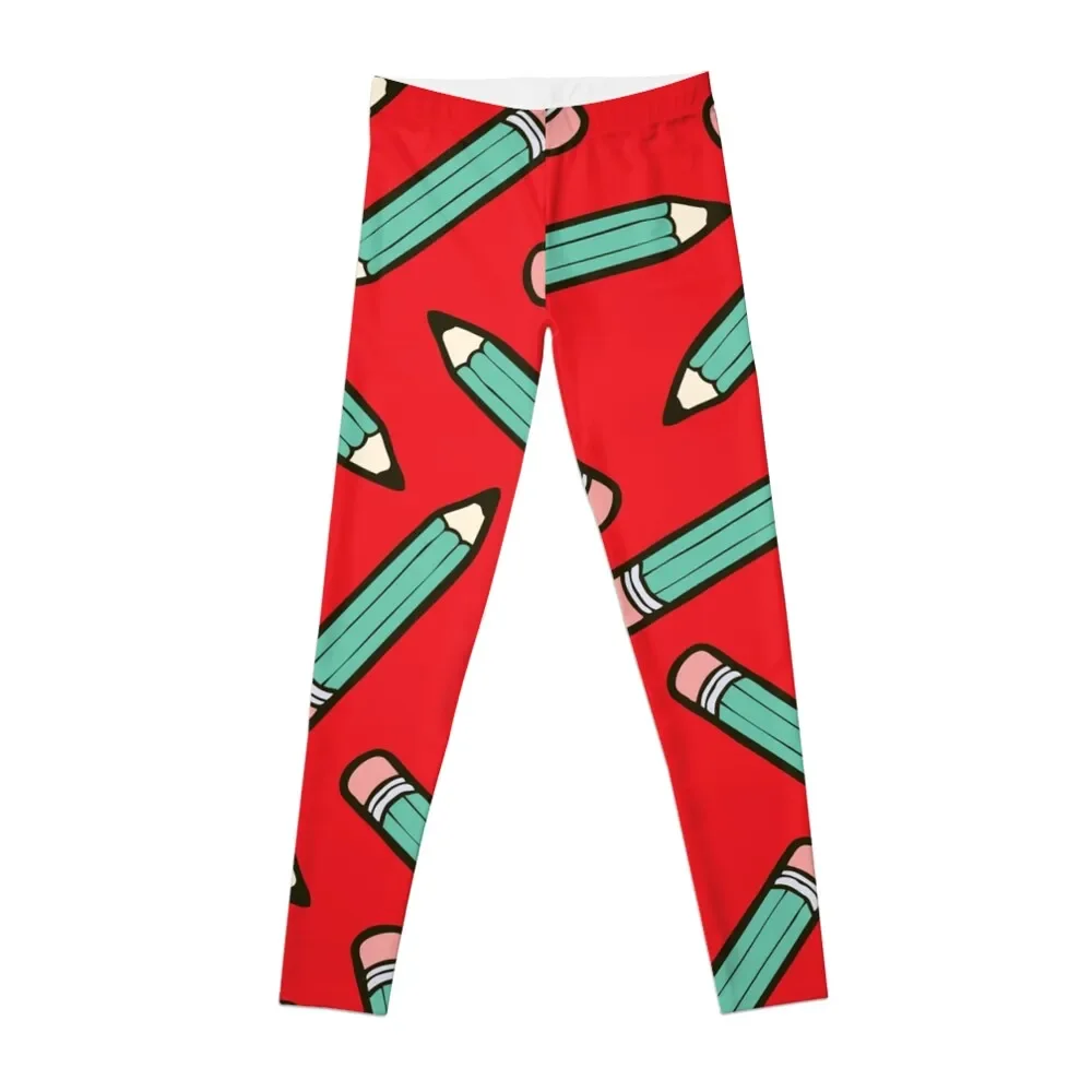 

Леггинсы-карандаш с красным узором, женские леггинсы, брюки для фитнеса, женские леггинсы