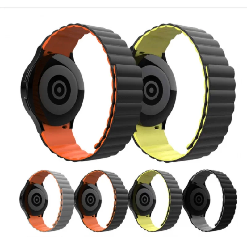For Samsung Galaxy Watch 4 40Mm 44Mm No Gap Silicone Magnetic Strap For Galaxy Watch 4 Classic 5 Pro Strap Band
