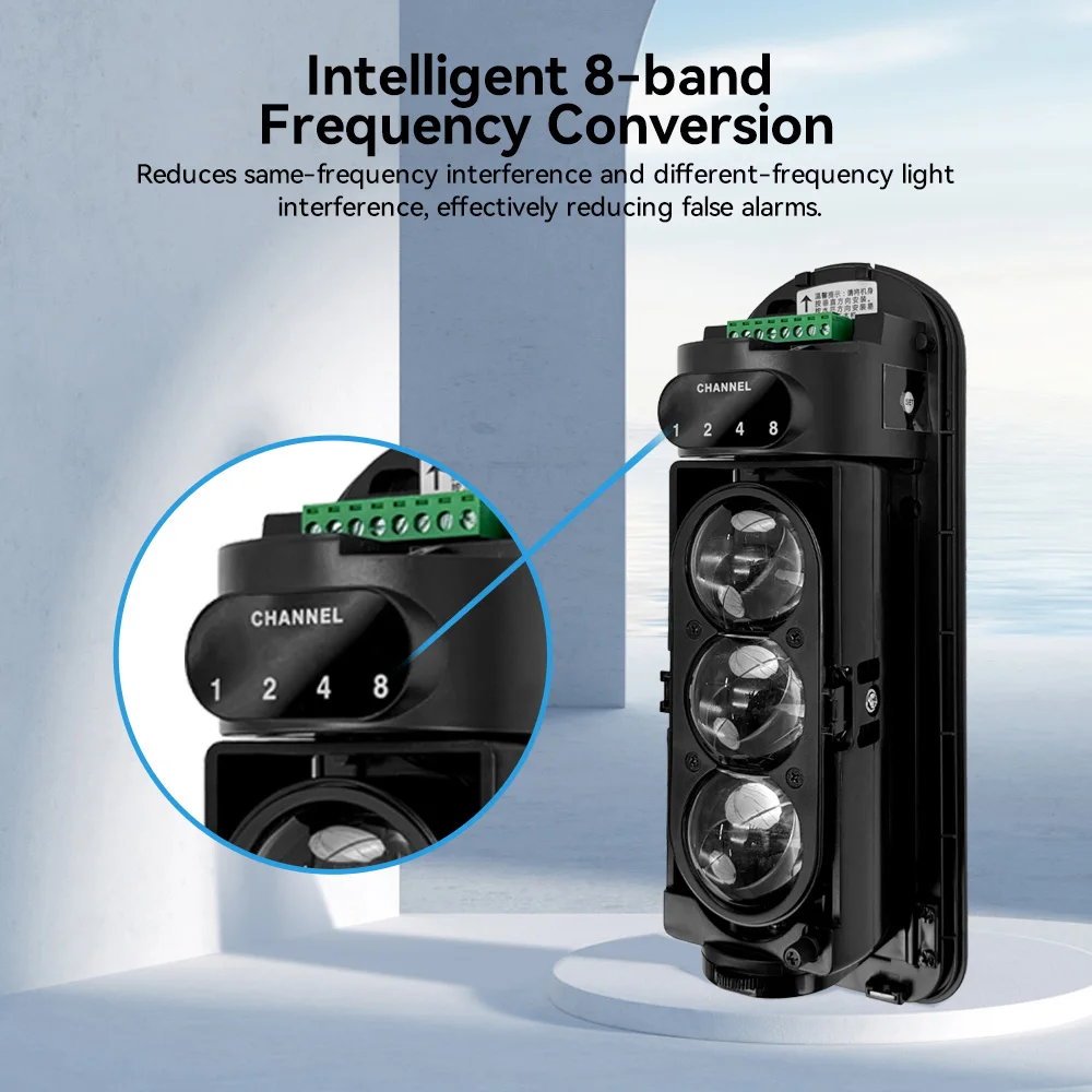 Meian Focus Wired Infrared Beam Detector, IP65 Waterproof Infrared Barrier Detector, 60m 100m 200m Infrared Sensor for Security 3