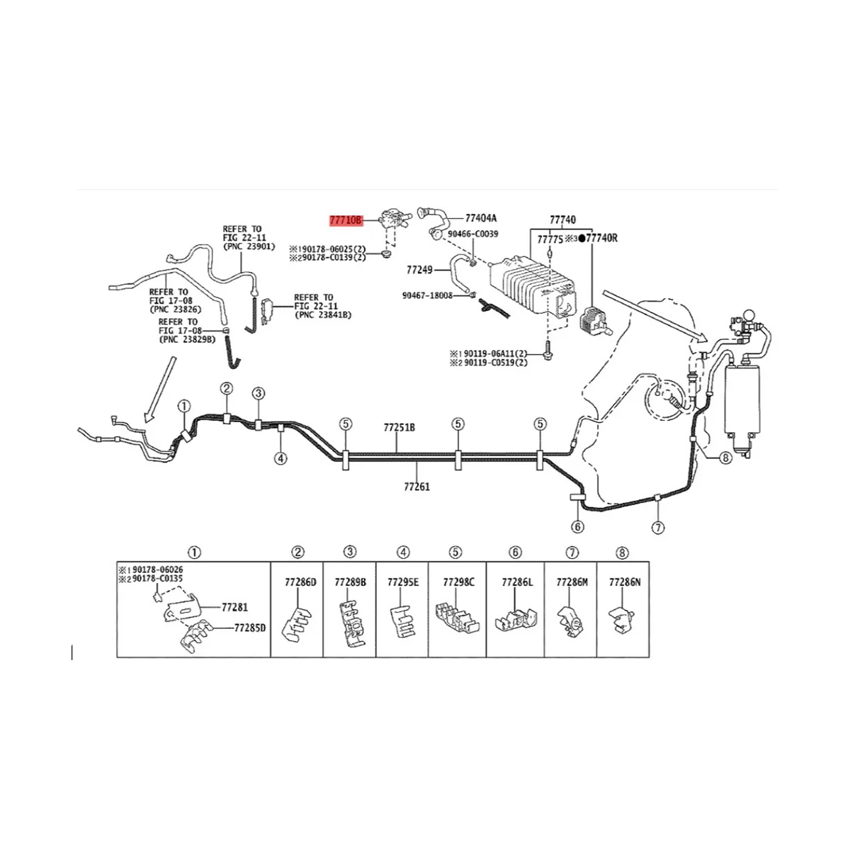 

Соленоид клапана канистрового типа автомобиля 77710-47020 для Prius C- 2015-2021 101920-7040