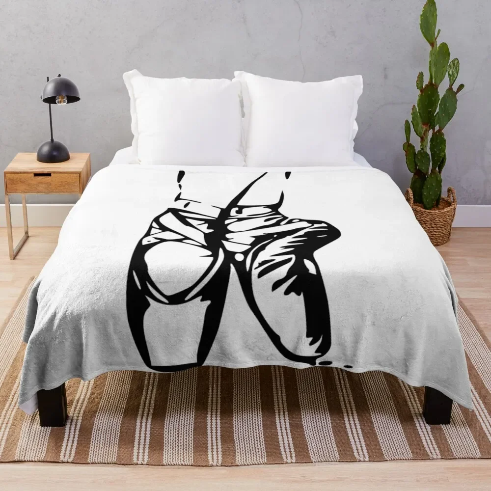 

Pointe Shoes Throw Blanket Fluffy Softs Luxury Throw Custom Blankets