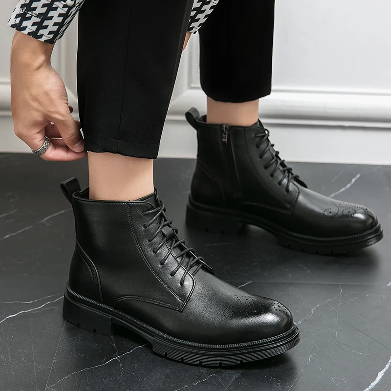 

Gentleman Dress Shoes Men Brogues Oxford Shoes High quality Suit Shoes For Men Boots Classic Men's Business Leather Shoes Casual