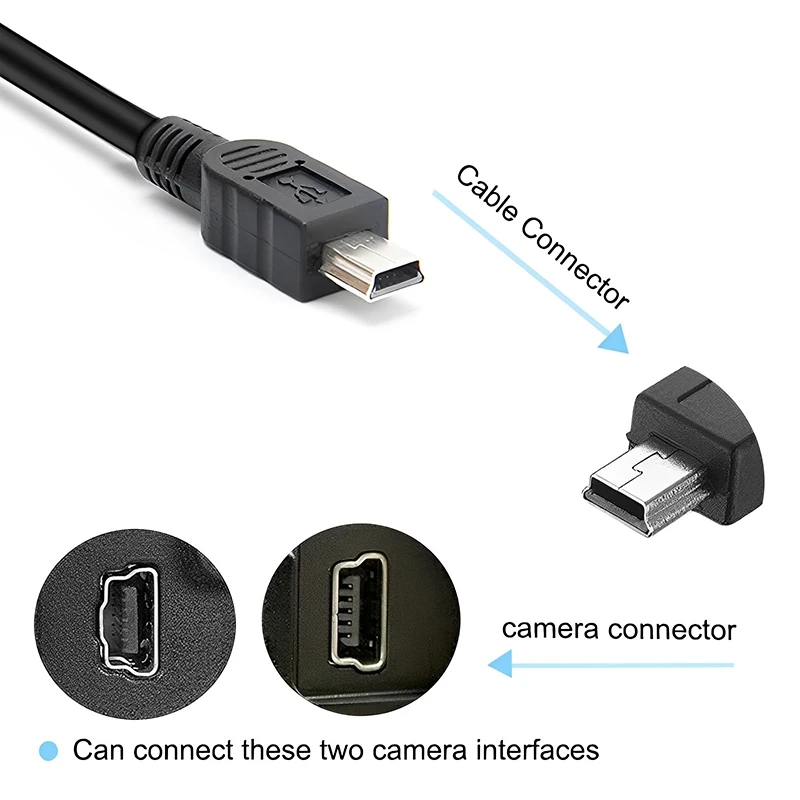 MiNi 5P USB Data Transfer Cable Cord Lead Wire For Canon EOS 1100D