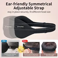 قناع النوم للنوم الخلفي والجانبي، كتلة الضوء، غطاء عين للسفر قابل للتنفس بدون ضغط أسود مع سدادة أذن للنوم 3