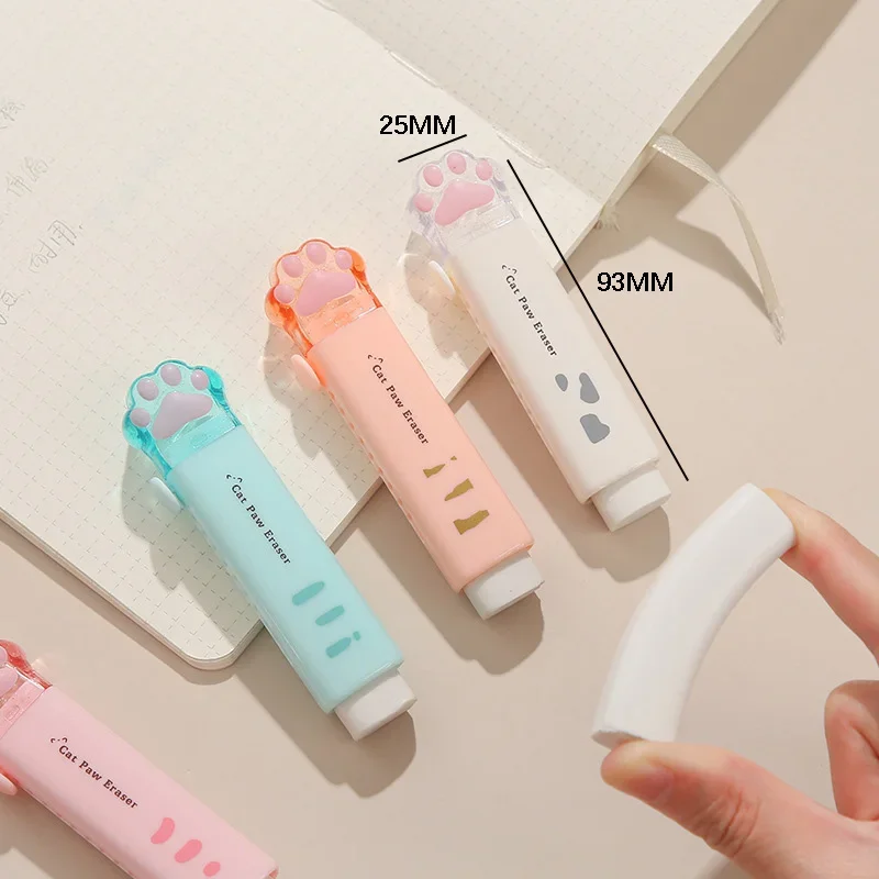 6pcs/set Cat Paw Stationery Set Kawaii Pencil Sharpener Eraser Correction  Taperuler Pen Case Kids School Supplies Gift Wholesale - AliExpress