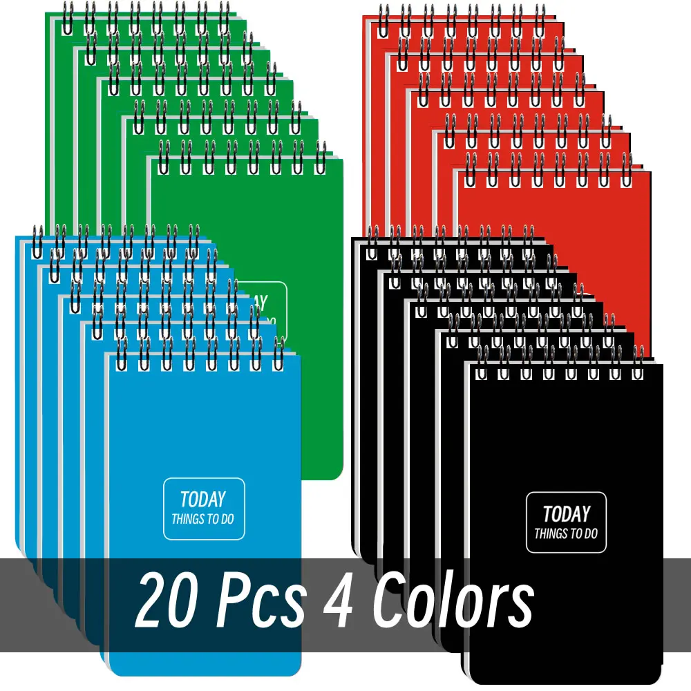 20pcs Colorful A7 Mini Notebooks - To Do List & Planner Collection