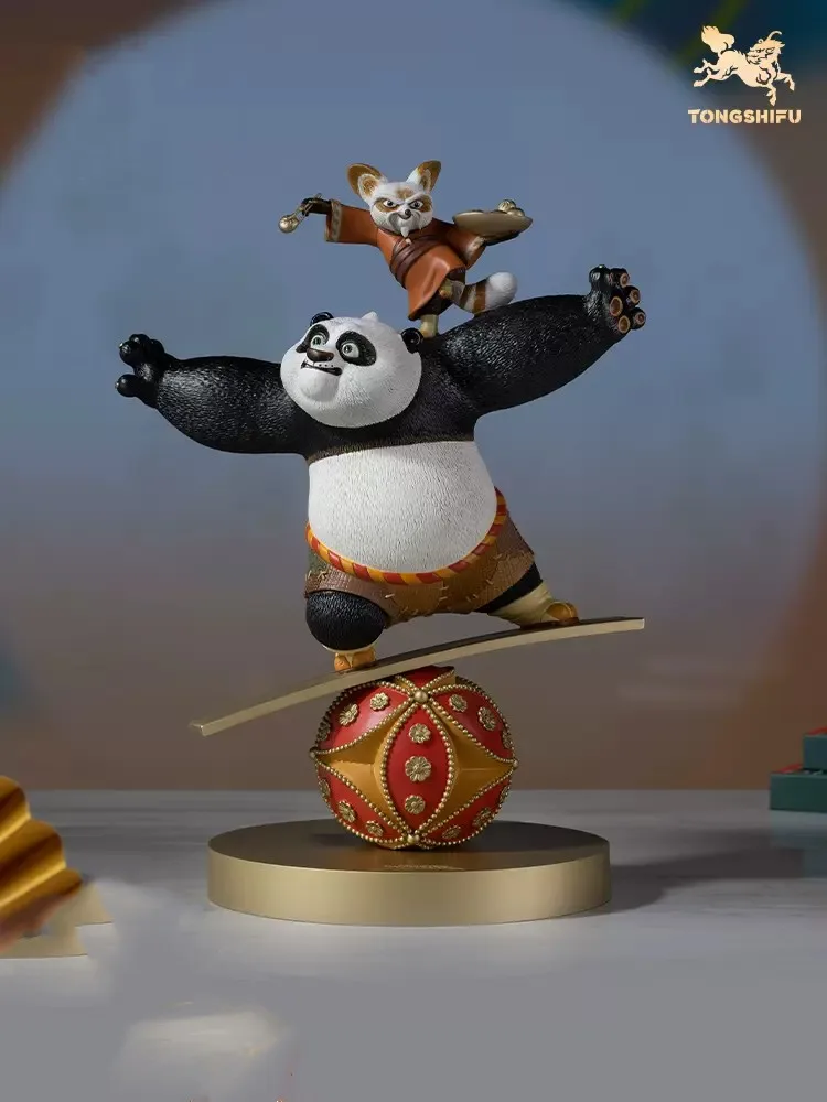 

Copper Craft Chinese Cartoon Film Kung Fu Panda Animal Figurines Shifu And Po Sculptures Ornament Desktop Decor Art Collection