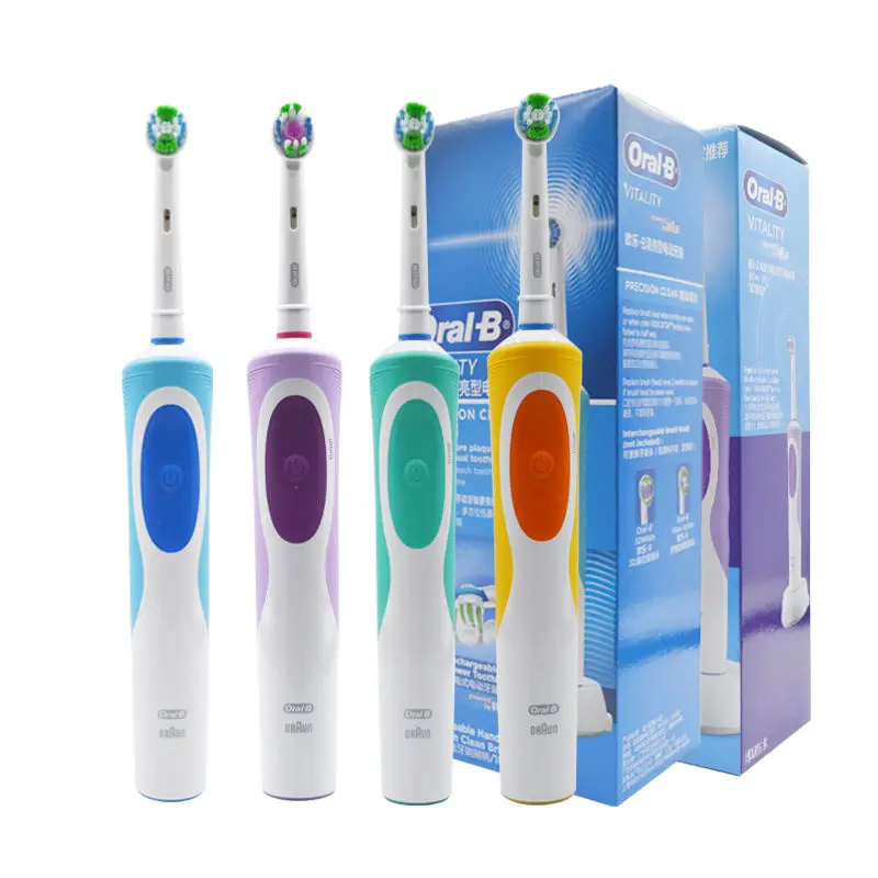 

Oral B Rotary Electric Toothbrush D12 Rotation Vitality Smart Tooth Brush Inductive Rechargeable Replaceable Brush Head 4 Refill