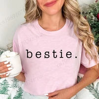 Retro Besties Best Friends T-Shirt,Besties Matching Shirt, BFF Matching T-Shirts,short Sleeve Women T-Shirts,summer Fashion Tops - Image 2