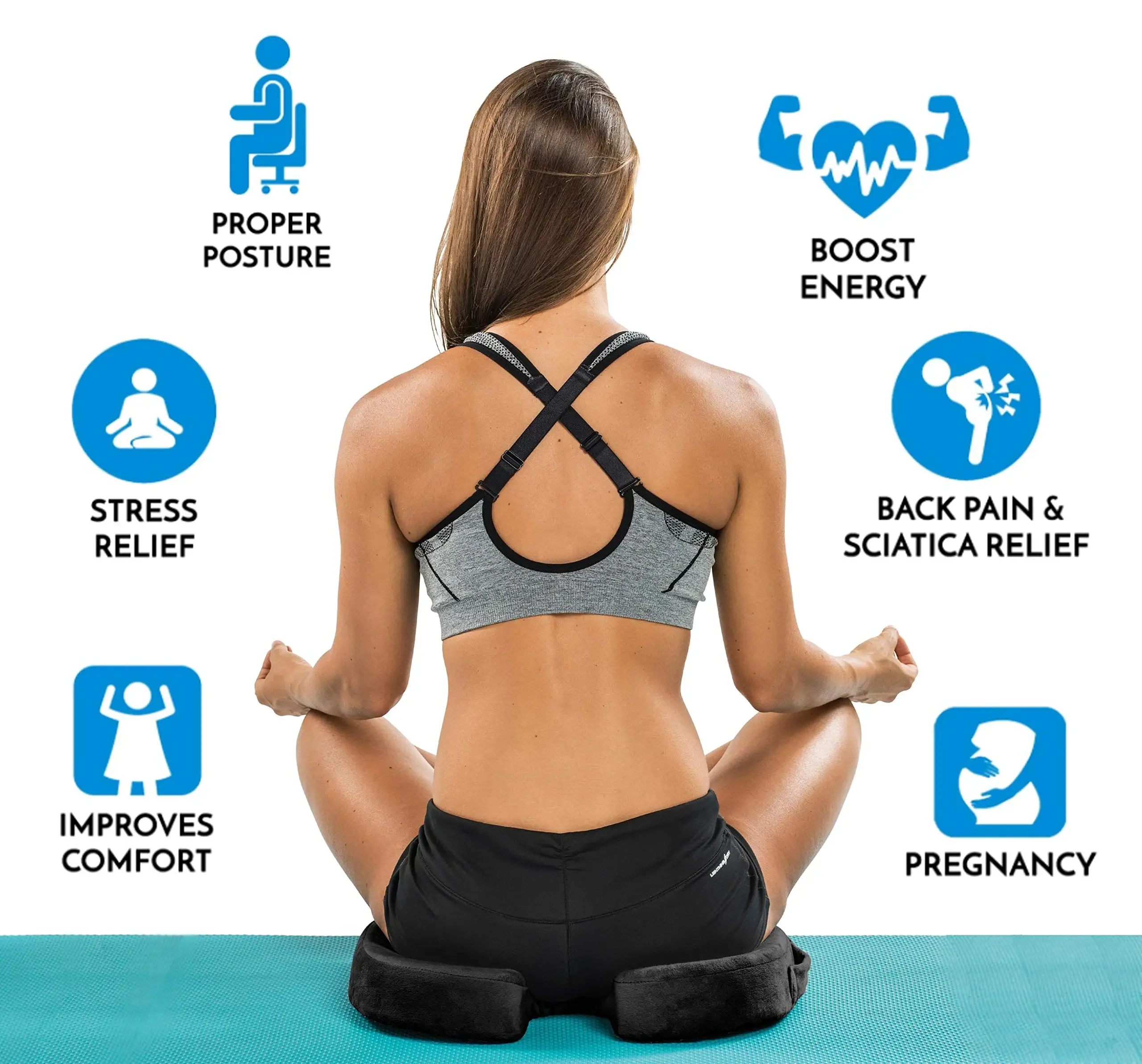 Sitting Cushion Office Chair Cushion-Gel-cool and seat puffs for tailbone pain-Desk and Chair Car seat cushions for Driving