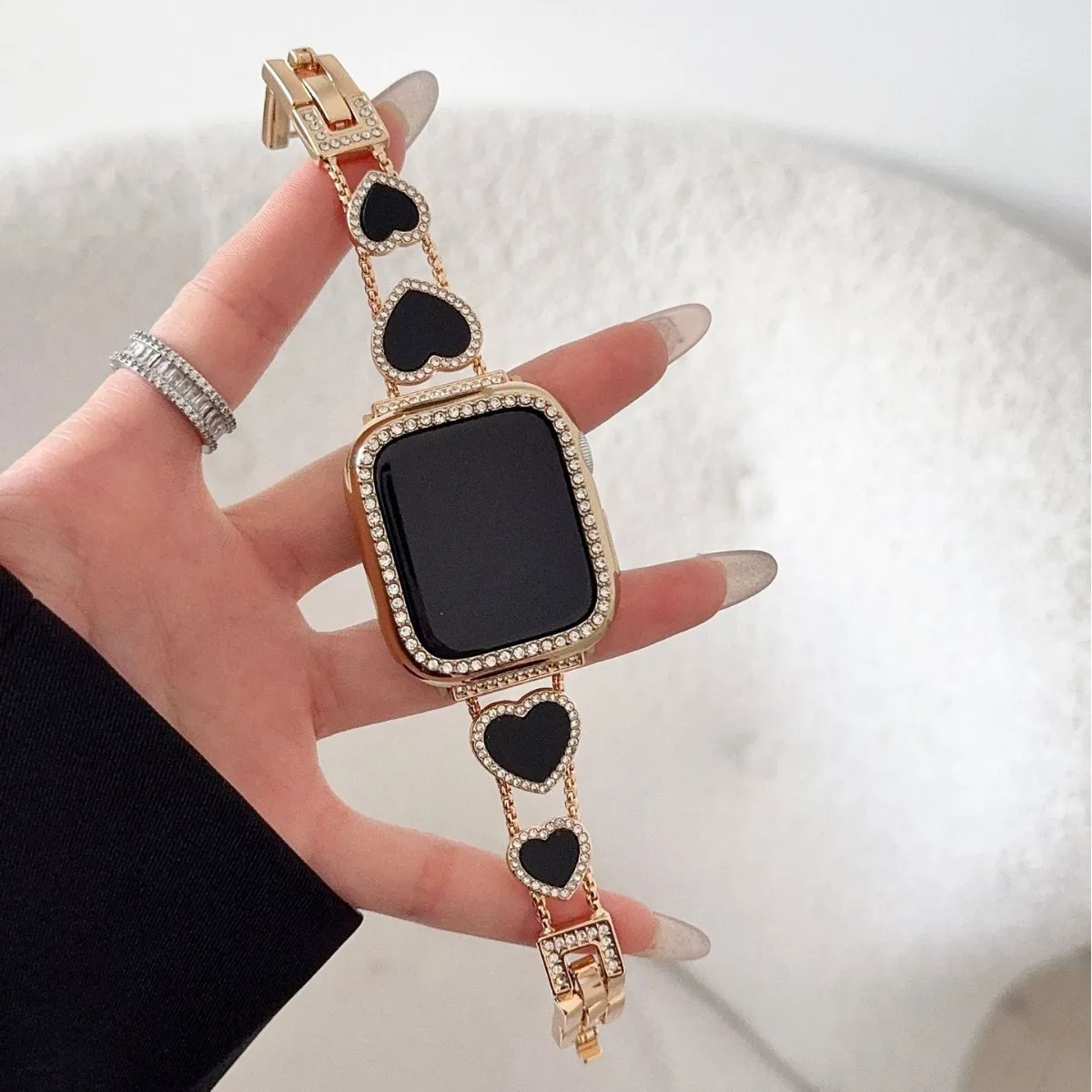 Luxury Heart Diamond Metal Bracelet