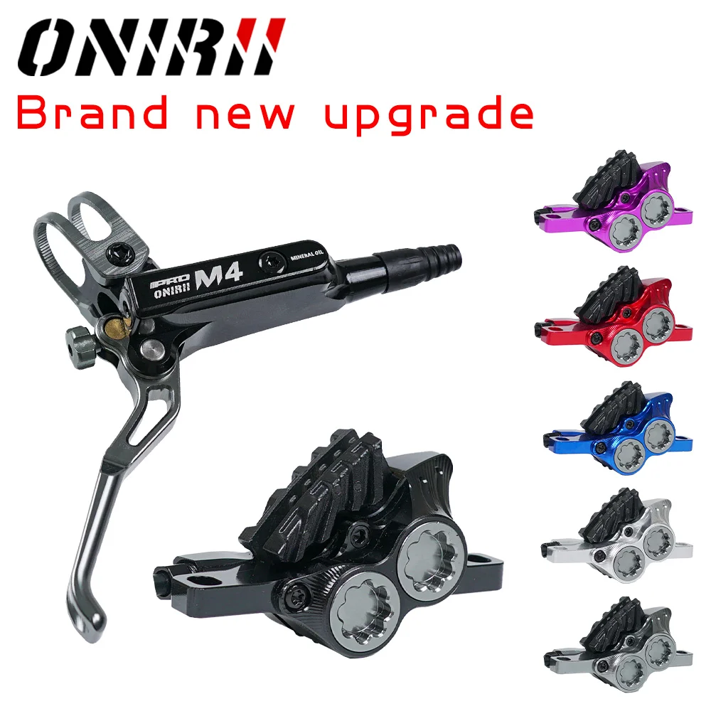 

ONIRII M4 4 Piston Hydraulic Disc Brakes MTB Clamp Brake AM HD 820/1450mm CNC Tech Mineral Oil AM for Mountain Bicycle NEW