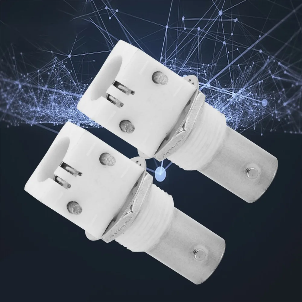 10 Pcs PCB 마운트 BNC 커넥터 90도 솔더 BNC 암 소켓 흰색 플라스틱 정밀 동축 커넥터 신호 전송