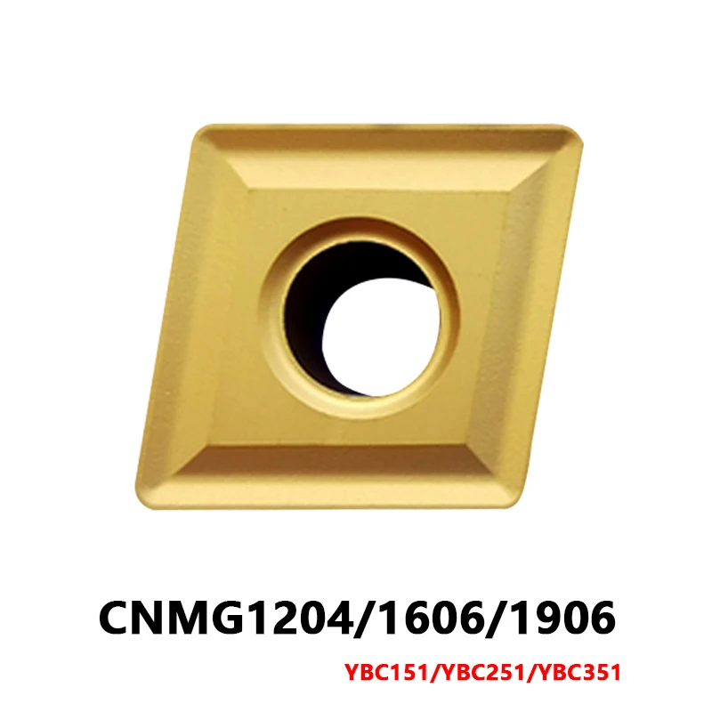 

Твердосплавные пластины CNMG CNMG120404 YBC151 CNMG120408 CNMG120412 CNMG190608 YBC251 для стальных деталей, токарный станок, режущий металлический инструмент