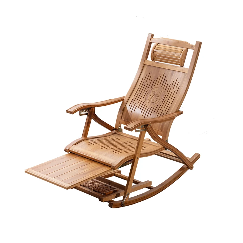 Rocking Chair Recliner Adult Rattan Woven Lazy Bone Chair Sofa
