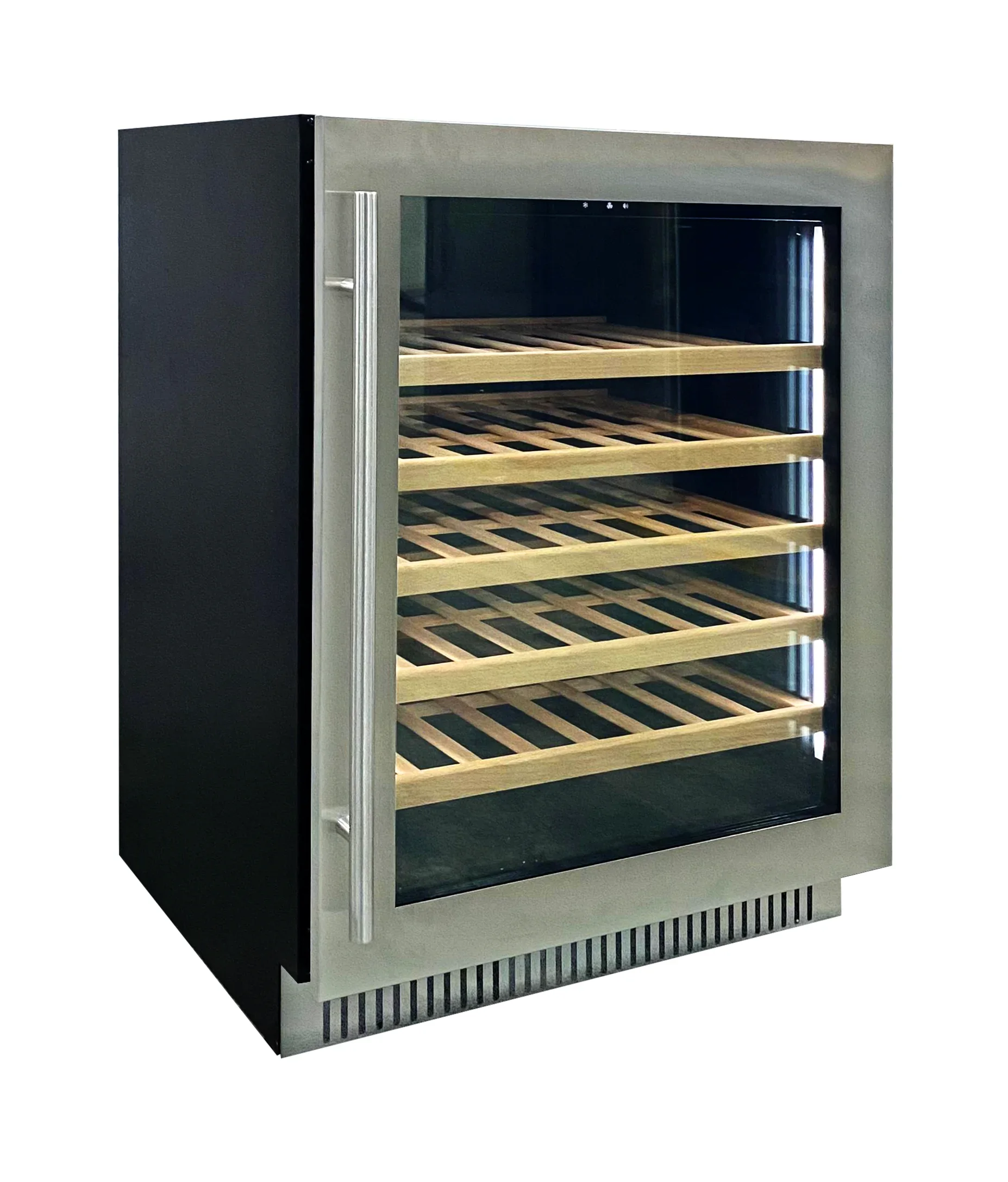 Commercial Mini Bar Bottle Refrigerator Cooler Built-in Led Light Small Freestanding Wine Cabinet Chiller