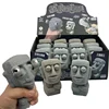 1PC Slowly Rebounds Moai Statue Squeeze Eyes Interested Expression Relaxes Stress Children's Gift Stone Man Releases Stress Toy 1