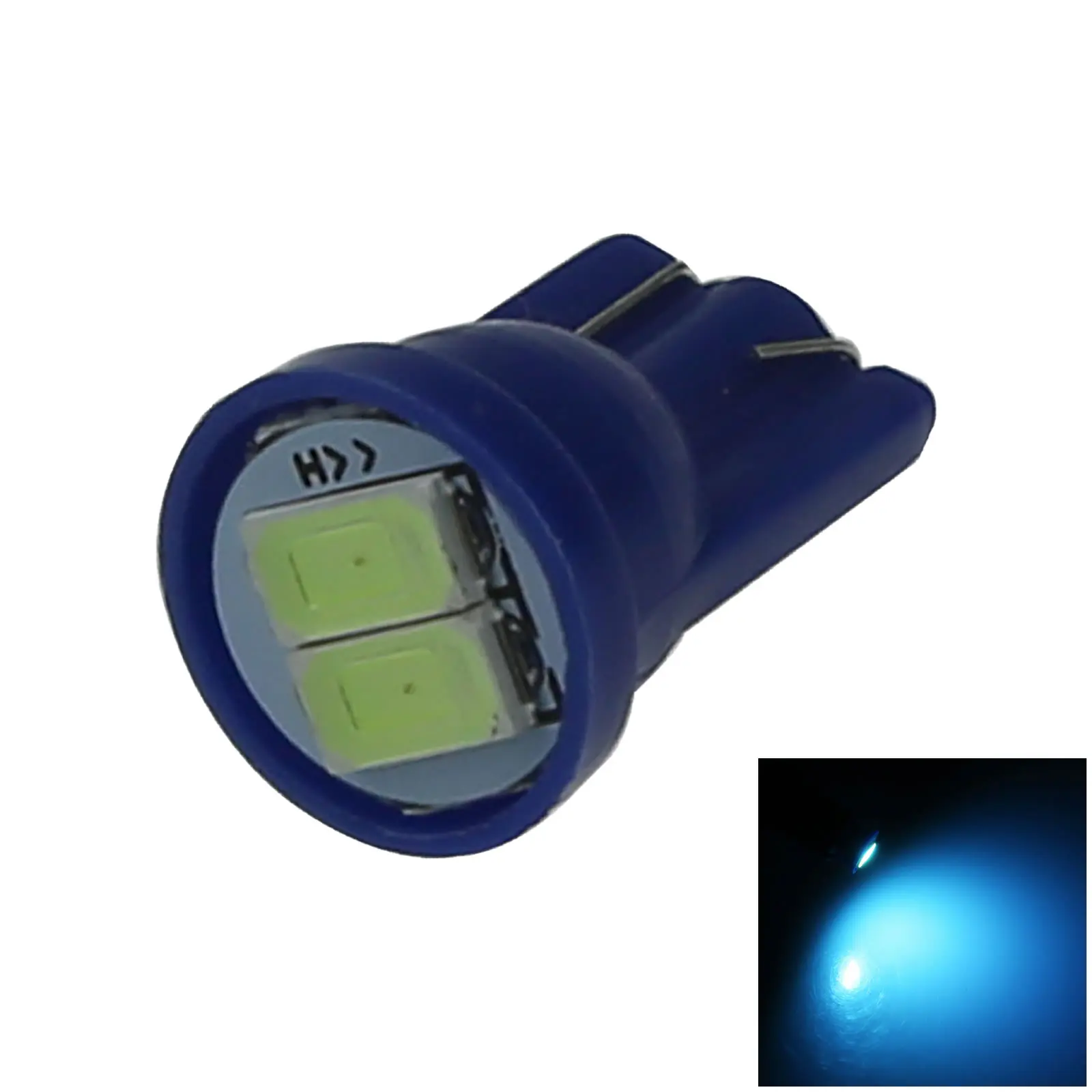 1X Blu Ghiaccio Auto T10 W5W Coda Lampadina Lampada Di Liquidazione 2 Emettitori 5630 Smd Led 159 161 168 2521 A112
