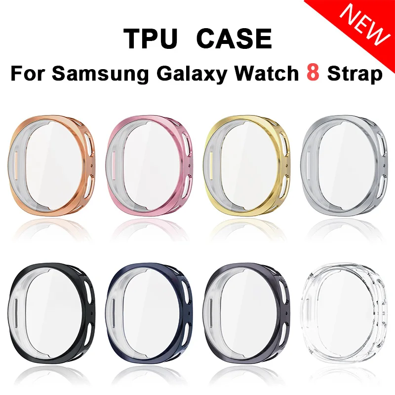 Soft TPU Protective Case Cover for Smartwatch Strap, Compatible with 40mm & 44mm