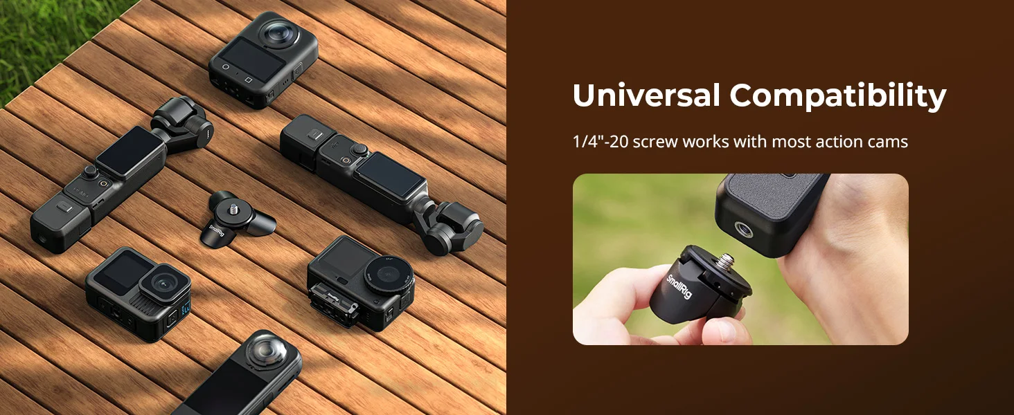 SmallRig Mini Schnellwechsel-Stativ für DJI Osmo Pocket 3 / 4 Magnetische Halterung, Tragbar für Pocket 4/3 Action 6/5Pro, für Insta360 – Detail 5