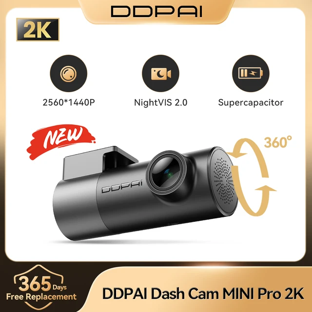 DDPAI MINI Pro 2K Dash Cam WiFi Car DVR Night Vision Smart Voice Control Support 24H Parking Monitor Car Dash Camera Recorder