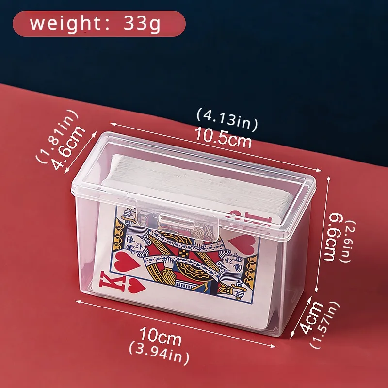 New Transparent Plastic Boxes Playing Cards Container PP Storage Case Packing Poker Game Card Box for Board Games Playing Cards
