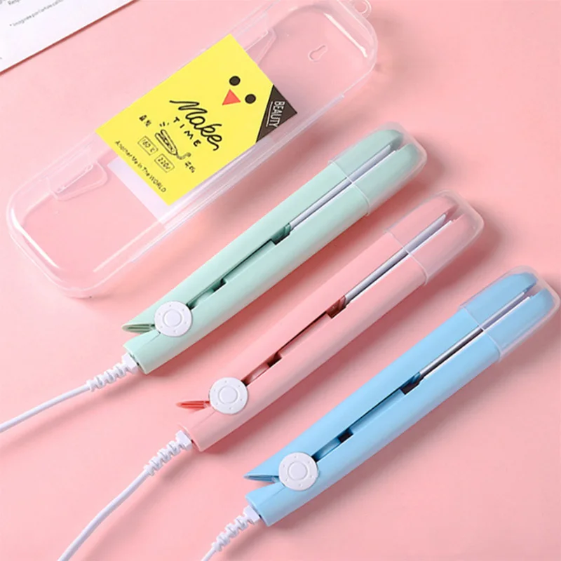 NEW Straight Curl Dual-use Hair Styling Tools Hair Straightener Flat Iron 2 In 1 Mini Bangs Heating Curler Ceramic 3