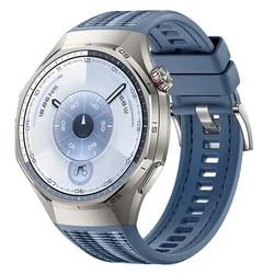 Official Nylon Woven Silicone Sport Breathable Watch Band - Replaceable Belt - Huawei GT6 Pro 46mm (Dark blue)