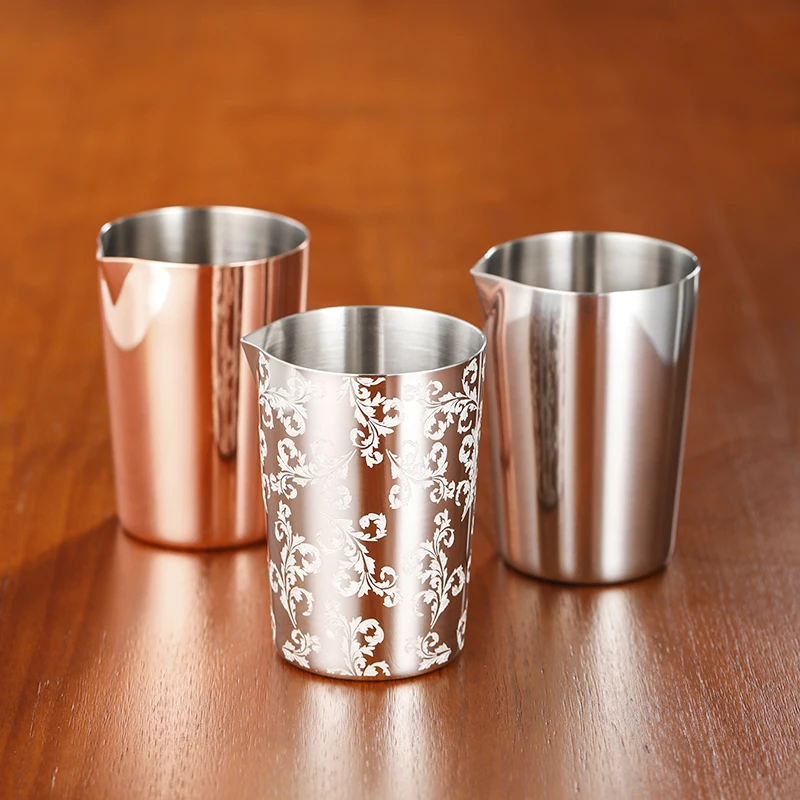 Stainless steel cocktail mixing glass Coffee latte mug bar tools